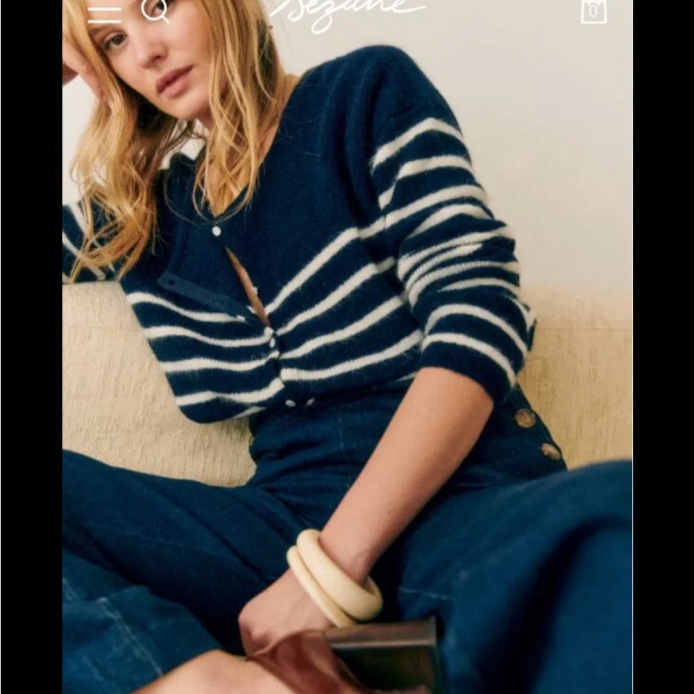 Sezane gaspard cardigan. Like New - Picture 2 of 5